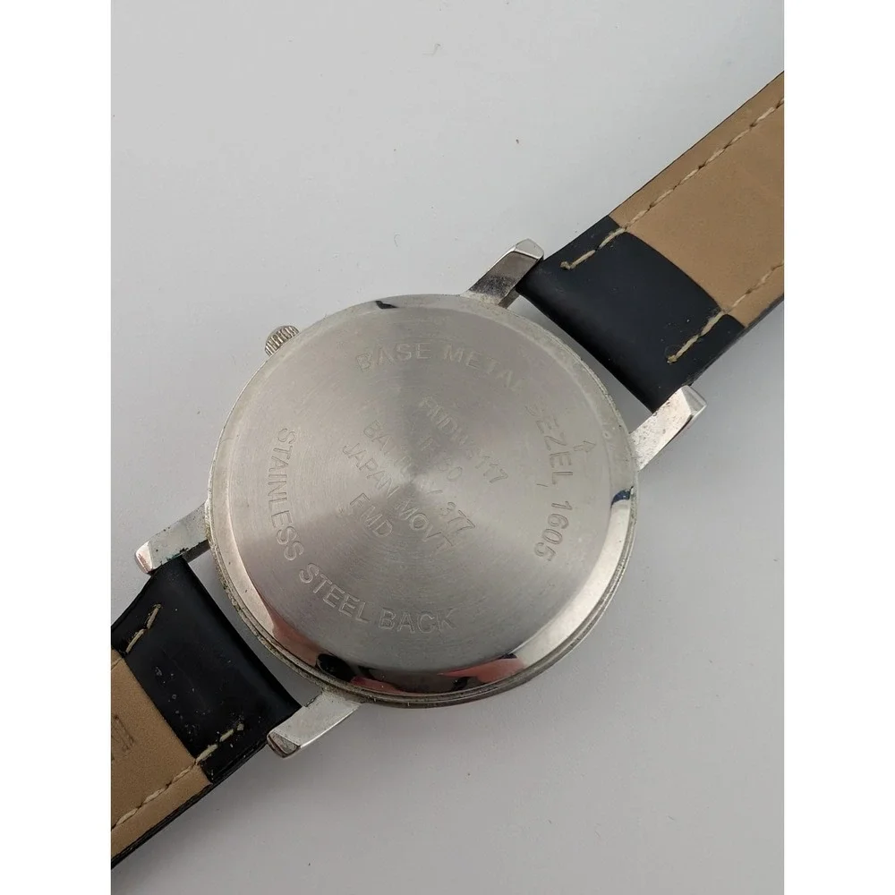 Classic Silver Tone 37mm Case Colorful‎ Hour Mark Women's Watch- New Battery
